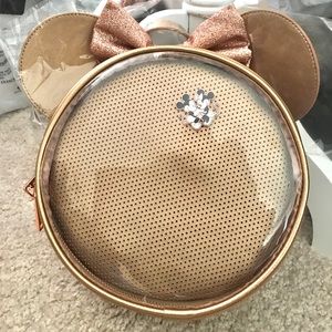 Minnie Rose gold pin trader backpack